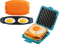 MKYSAIL 2-in-1 Microwave Breakfast Maker Bundle: Egg Cooker & Sandwich Press | Quick 90-Second Gourmet Meals | Dishwasher Safe, Portable for Home, Dorms, Travel (No Stovetop Needed!)