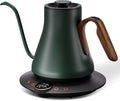 Cocinare Gooseneck Electric Kettle, ±1°F Precise Temperature Control, 1500W Fast Heating, Pour Over Coffee & Tea Kettle with Brew Timer & Keep Warm, Stainless Steel, 0.9L (Delacroix Green)