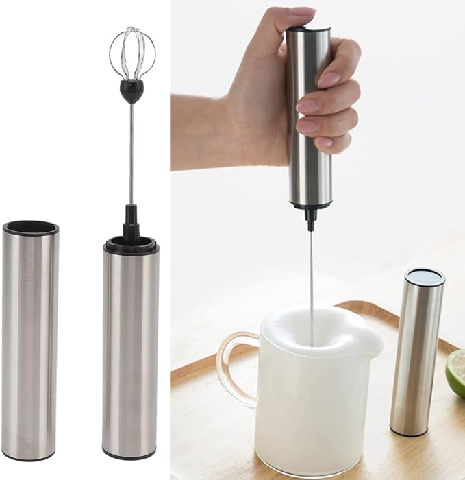 Topyond Electric Mini Blender,Handheld Auto Stainless Steel Detachable Milk Frother,for Various Drinks,Home Kitchen Gadgets,Whisk Coffee Stirrers,Drink Mixer