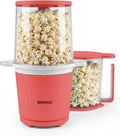 Air Popper Popcorn Machine - 10-Cup Air Pop Popcorn Maker with Measuring Cup - Hot Air Popped Oil-Free Compact Popcorn Popper - Movie Nights & Parties - Red