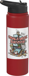 Cafeteria Critic - Student Lunch School Humor Food Chaos Stainless Steel Insulated Water Bottle