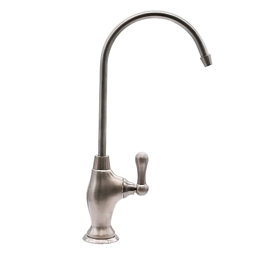 Westbrass D2033-NL-07 10" Classic 1-Lever Handle Cold Water Dispenser Faucet, Satin Nickel