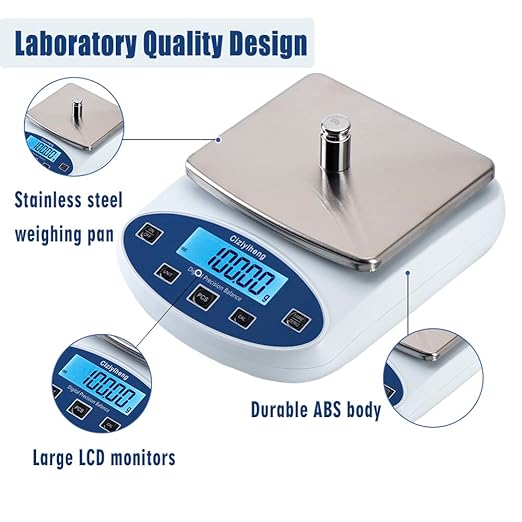 Lab Scale Balance Electronic Scales 5000g*0.01g high Precision Laboratory Digital Analytical Balance Gram Scale 0.01g Accuracy Digital Scientific Scale【Includes 500g*2 Weights】
