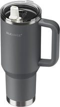 For Travel & Gym – Never Drink from a Moldy Lid Again: 40oz Hygienic Tumbler, 100% Leakproof Lid & Removable Foldable Spout. Reinforced Base, Fits Cup Holders - Gray