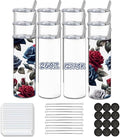 20oz Sublimation Tumblers Blanks Products Stainless Steel Double Wall Sublimation Tumblers with Lids and Straws Polymer Coating for Heat Transfer Customized Gifts (12 Pack)