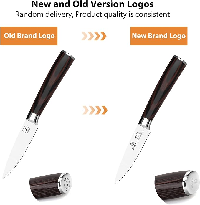 imarku Paring Knife - Paring Knives, 3.5 Inch Small Kitchen Knifes - Japanese High Carbon Stainless Steel Fruit Knife, Ergonomic Pakkawood Handle, Ultra Sharp Blade, Unique Gifts for Men and Women