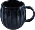 Asayu Japan Ceramic Coffee Pour Over Maker Set in Dark Navy Blue, Slow Brewing Paper Filter Holder and Dripper with 3 Holes for Coffee and Tea - Accessory Ceramic Mug