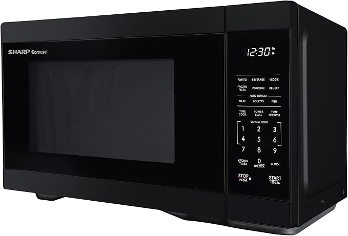 Sharp SMC1161KB 1.1 cu. ft. 1000W Black Countertop Microwave Oven