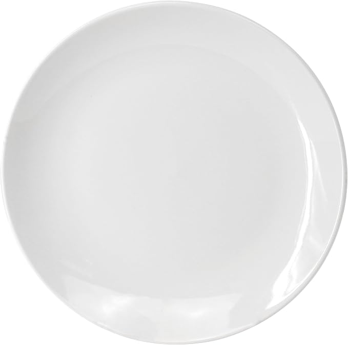Elama Professional Kitchen 12 Piece Porcelain Dinnerware/Tableware Set (Round Salad/Dessert Plate White)