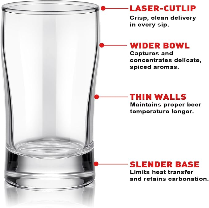Bokon 36 Pcs Beer Glasses, Small Juice Cups Iced Tea Glasses Heavy Base Glassware Clear Glass Bulk Tumblers for Drinking Water Beer Milk Orange Juice Kids Breakfast (5 oz)