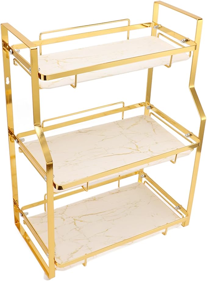 Bathroom Standing Rack, 3 Tier Bathroom Storage Shelf, Floor Storage Shelf, Bathroom Organizers and Storage, Home Storage Holder for Makeup Perfume(3 Tier)