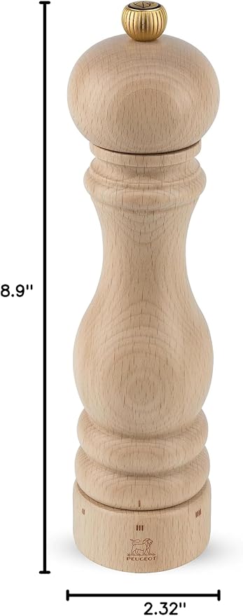 u'Select manual pepper mill in natural wood, 22 cm