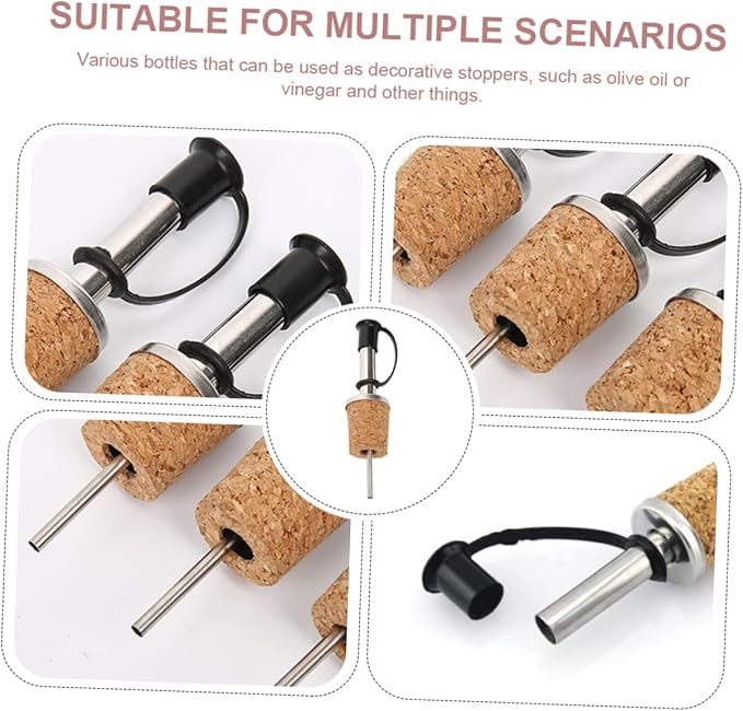 Ciieeo 3sets 8pcs Wine Pourer Cork Wine Stopper and Spout for Dispensing at Parties Weddings and Events and Convenient 8pcs*3