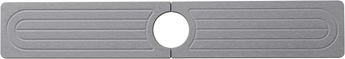 Faucet Mat for Kitchen Sink -Diatomite Stone Drying Mat for Kitchen Counter & Bathroom Sink,Quick-Dry Kitchen Sink Mat-Sink Protector & Splash Guard,Super Absorbent (Gray, 15.8"x4")