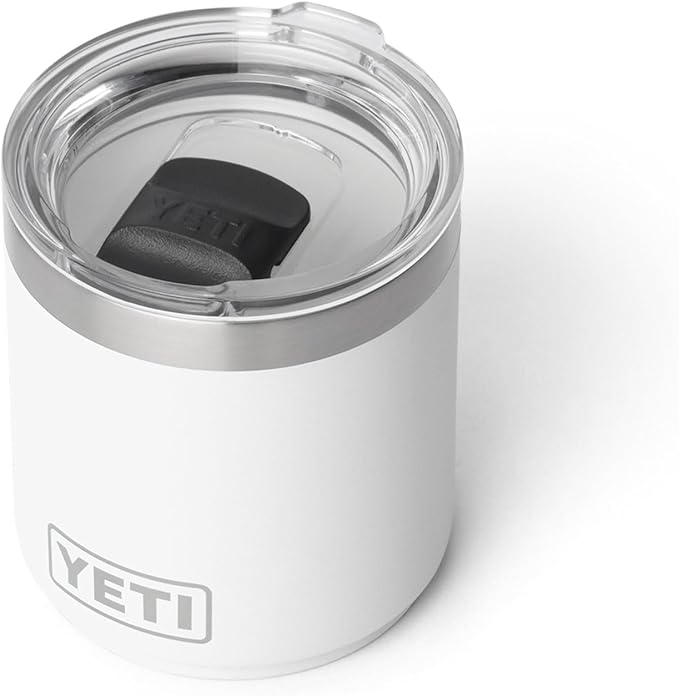 YETI Rambler 10 oz Ceramic Lined Lowball 2.0, Vacuum Insulated with MagSlider Lid, White