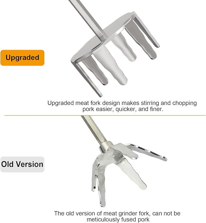 Outspark 3 Inch Stainless Steel Pork Puller Used with Standard Hand Drill,Pork Shredder Drill Attachment