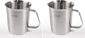 Newness Stainless Steel Measuring Cup, Metal Measuring Cup with Handle (Upgraded, 3 Marking Including Cup/ML/Ounce Scale), 16 Ounces (0.5 Liter, 2 Cup) (Pack of 2)