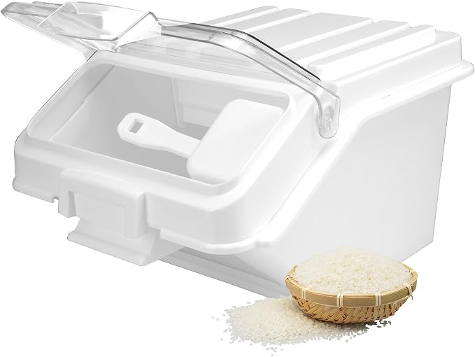 Flour Bin, 10 lb Stackable Kitchen Ingredient Storage Container with Lid - Food Pantry Organizer for Flour, Sugar, Rice, Baking,Dog Food Supplies (10lb)