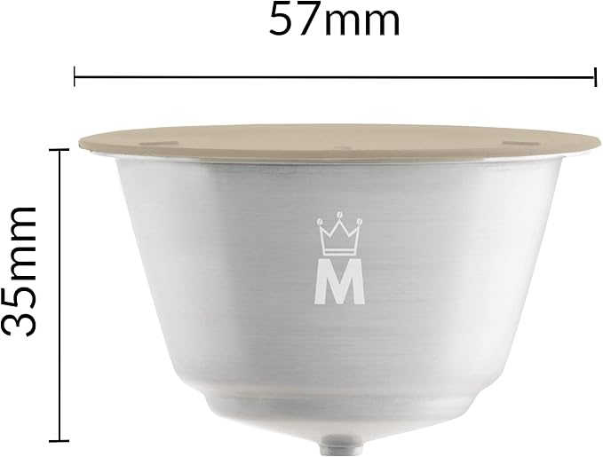 Madama - Refillable and Reusable Capsule Compatible with Dolce Gusto. Stainless Steel and Food-grade Silicone. Pack of 2 pods