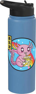 Axolotl Banana Milk Carton Kawaii Retro Rainbow Anime Stainless Steel Insulated Water Bottle