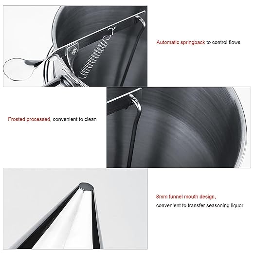 Stainless Steel Small Octopus Balls Making Funnel Cupcakes Baking Pancake Batter Dispenser with Rack Kitchen Utensils Funnel Tools Kitchen Gadgets