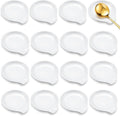 Irenare 16 Pcs Ceramic Spoon Rest for Stove Top, 3.74 Inch Porcelain Spoon Holder, Coffee Utensil Rest Heat Resistant Dishwasher Safe for Home Kitchen Accessories Gift(White)
