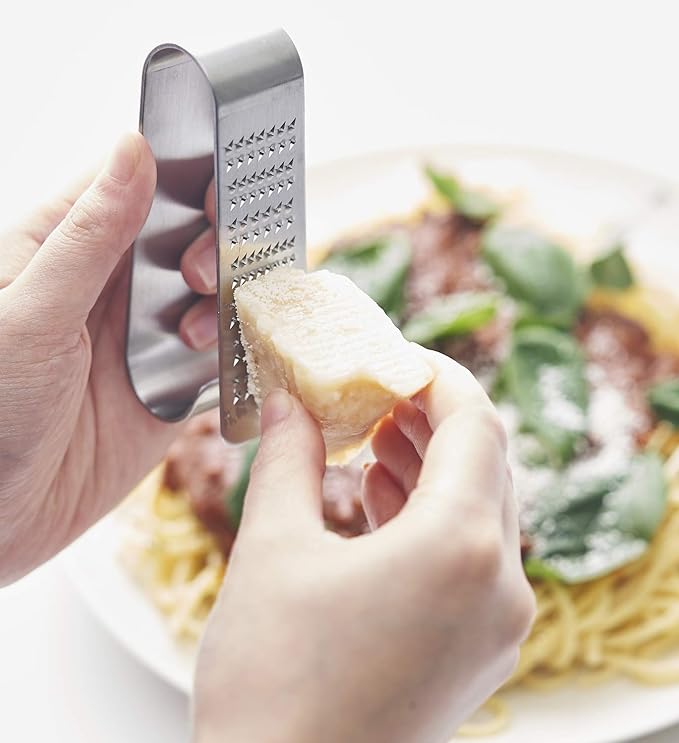 Yoshikawa EAtoCO AS0042 Grater Slicer, Made in Japan, Stainless Steel, Oros Handy Grater