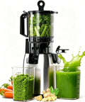 Cold Press Juicer Slow Juicer with Stainless Steel Base, 5.4 Inch Wide Feed Chute, Juicer Machines For Whole Fruits & Vegetables, Slow Masticating Juice Makers
