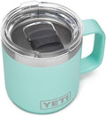 YETI Rambler 10 oz Stackable Mug, Vacuum Insulated, Stainless Steel with MagSlider Lid, Seafoam