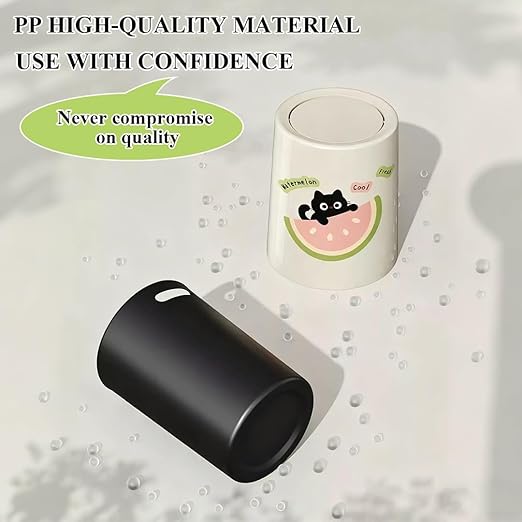 Plastic Trash can with lid, Universal Trash can, Weather-Resistant, Waste Sorting, for Bedroom, Study, Living Room(A,Lidless)