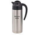 Service Ideas S2SN100WHOLEET Steelvac Carafe, "Whole Milk" Etched, 1 L, Stainless Base