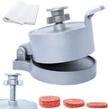 laffeya Burger Press, Hamburger Maker with 50 Non Stick Patty Papers, Adjustable Burger Press Makes 4 1/2" Patties, 1/4Lb to 3/4Lb (Burger Press with Paper)