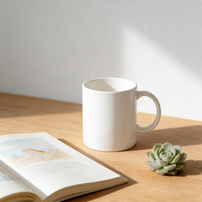 MR.R Set of 48 Sublimation Blanks Dishwasher White Ceramic Coffee Mugs 11oz Blank Ceramic Classic Drinking Cup Mug for Milk Tea Cola Water