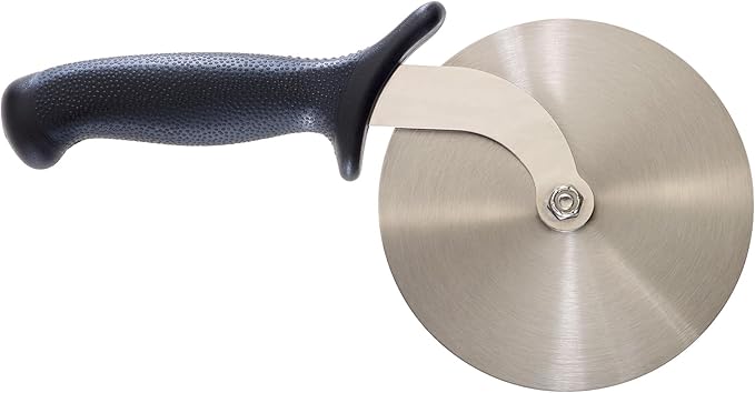 Mercer Culinary Millennia Pizza Cutter with Black Handle, 5 Inch Wheel, Stainless Steel