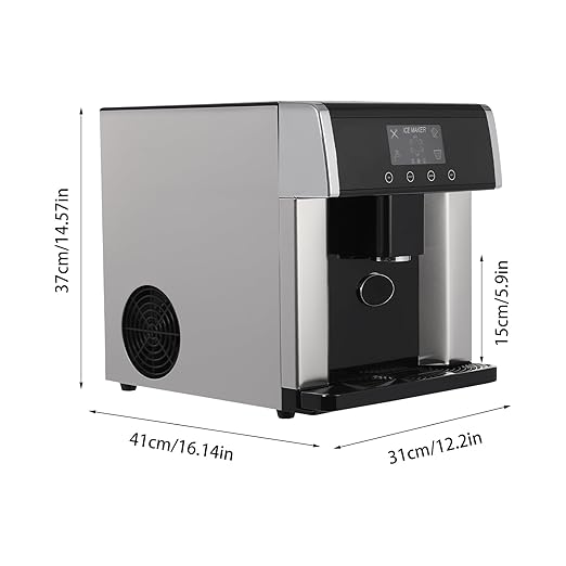 Nugget Ice Maker Countertop, Smart 2-in-1 Water Dispenser with Ice Maker with LCD Panel Self Dispensing Nugget Ice Maker Self-Cleaning 33LBS/24H Crushed Chewable Ice for Home Kitchen Office