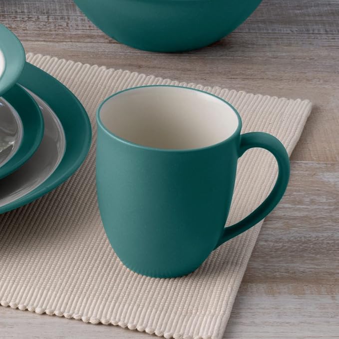 Noritake Colorwave Turquoise 4-Piece Curve Place Setting, Service for 1