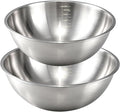 Gronivex 304 Stainless Steel Mixing Bowls, 2-Piece (4.2 & 5.3 Qt) | Food-Grade Metal, Dishwasher Safety, Space-Saving – Extra-Large for Bread Dough, Whole Chicken & Big-Batch Cooking