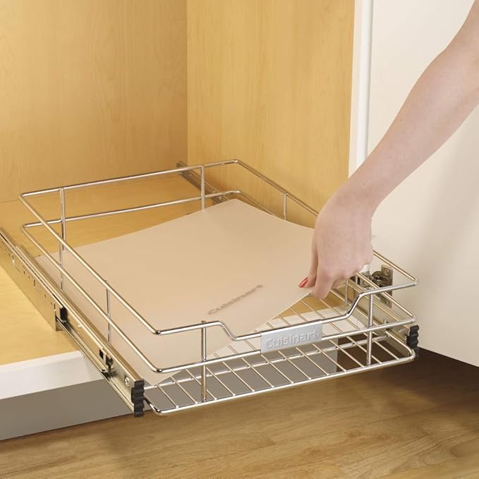 CUISINART 14" Sliding Cabinet Organizer, Chrome Finish