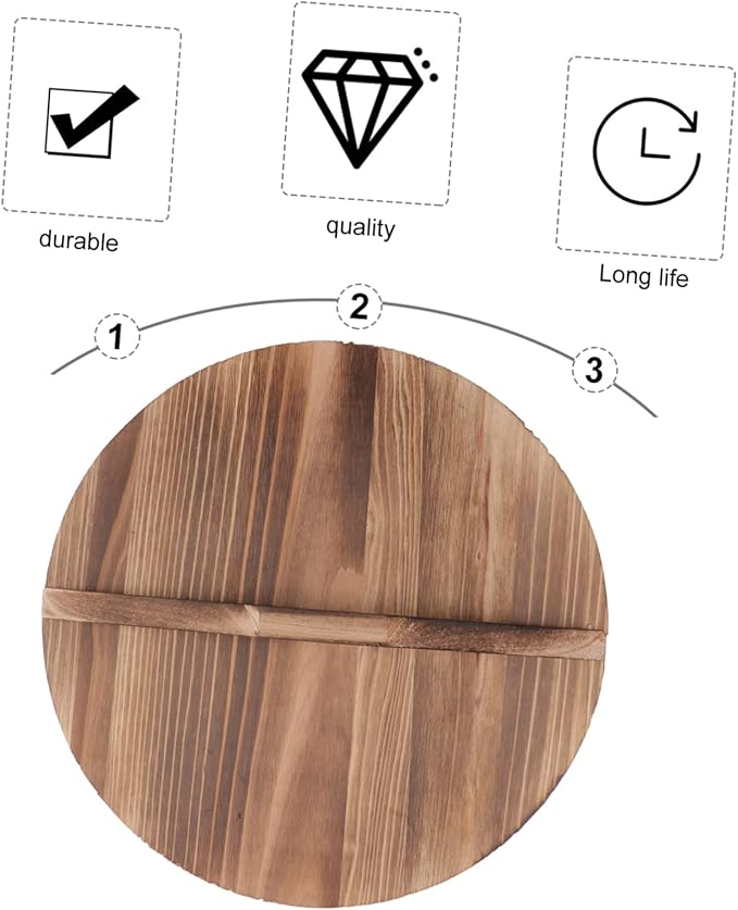 1Pc Wooden Pot Lid for Household Use Cooking Pot Cover for Kitchen Splicing Design for Enhanced Protection for Frying Pans and Cooking Pots