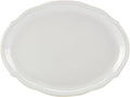 Lenox White French Perle Bead 16" Oval Serving Platter, 3.95 LB