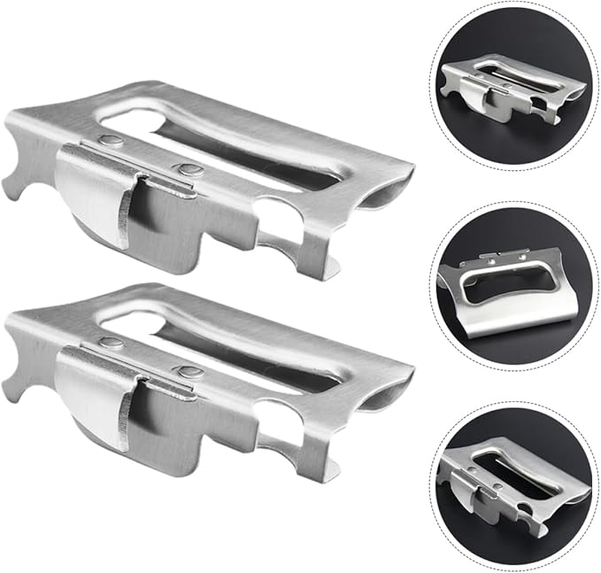 2pcs Stainless Steel Can Opener Ergonomic Handheld Tool for Effortless Lid Removal for Cans and Bottles Compact and Design for Home and Camping Use