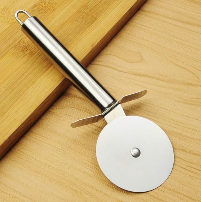 New multifunctional stainless steel pizza cutter 2 in 1 single wheel spatula creative baking tool