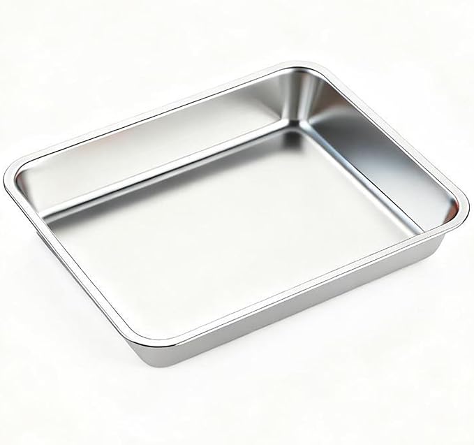 Baking Sheet, Stainless Steel Tray, Dishwasher Leak Pan, Metal Drip Pan for Kitchen Baking, Barbecue, Lab Instrument, Pet Treatment(29.8 * 23.8 * 5cm/11.7 * 9.4 * 2in)