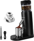 Coffee Grinder, Rechargeable Cordless Stainless Steel Conical Burr Coffee Bean Grinder with Air Blower, 60 Grind Settings, Anti-Static, Compact & Quiet for Home,Office, Camping Use, Black