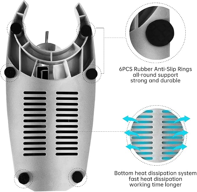 OKF Ice Shaver Prevent Splash Snow Cone Machine, Electric 3 Blades Shaved Ice Machine, 380W Ice Shaver Machine, 286lbs/hr Ice Crushers for Home Use, Ice Crusher with Free Ice Pick (Silver)