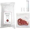 30-Pack Small Vacuum Sealer Bags & 2 Bonus Sealing Clips, Compatible with Chef Preserve – BPA-Free (8 x 10 in) Reusable Food Storage Bags for Freezer, Microwave, Sous Vide – Leak-Proof