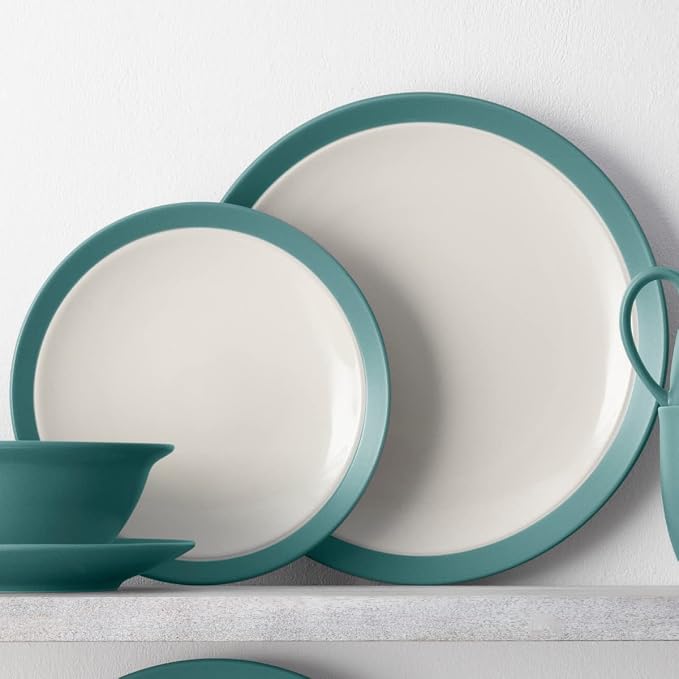 Noritake Colorwave Turquoise 4-Piece Curve Place Setting, Service for 1