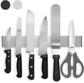 Magnetic Knife Holder for Wall, 16" Magnetic Knife Strips, Stainless Steel Magnetic Bar as a Knife Holder, Magnetic Strip for Knives for Kitchen Utensil Organizer (Silver, 16 Inch)
