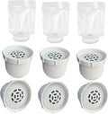Water Filter Replacement for Clearly Filtered Pitcher, Reduces Fluoride Heavy Metals Chlorine, 100-Gallon, BPA-Free, 6-Pack