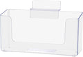 Marketing Holders 12 Pack Slatwall 5" W Postcard Holder Clear Acrylic Pocket for Literature Printed Material Menu Maps Display Booklet Horizontal Organizer Take One Display